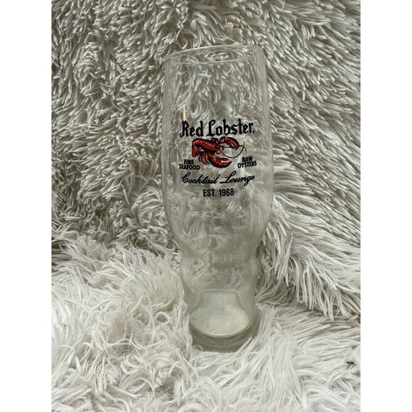 VTG‎ Red Lobster Hurricane Glass Cocktail Lounge EST. 1968 - Picture 1 of 5